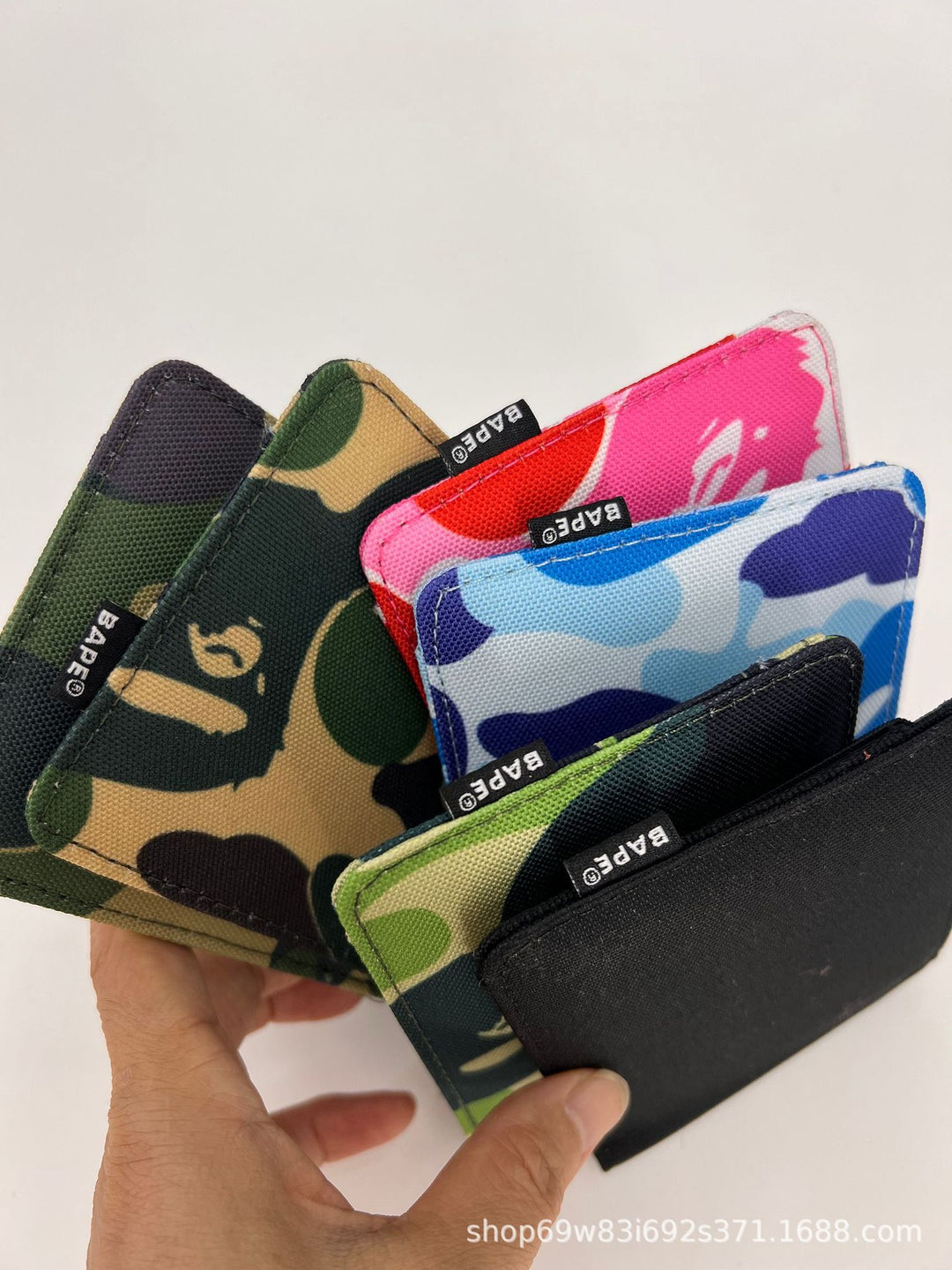 BAPE camouflage card holder wallet