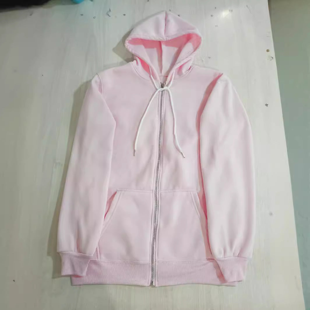 Solid color pocket hooded sweatshirt