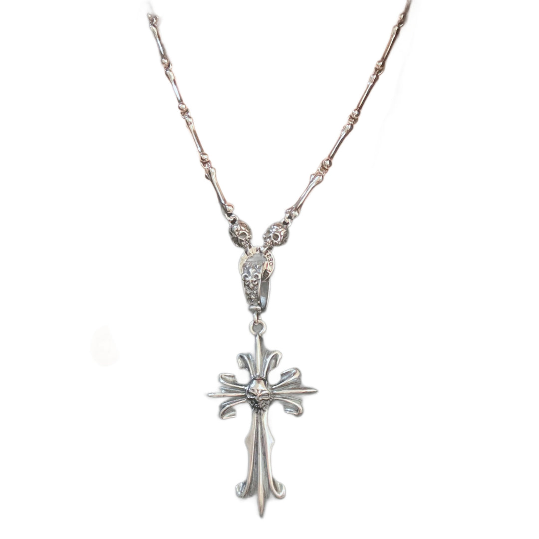 Chrome Hearts Skull and cross bone-inspired OT clasp necklace