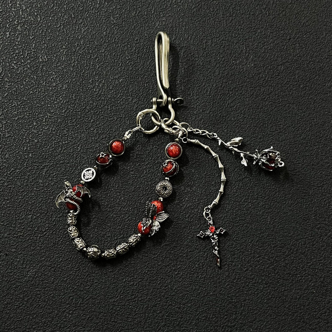 Gothic Dark Cross Waist Pendant