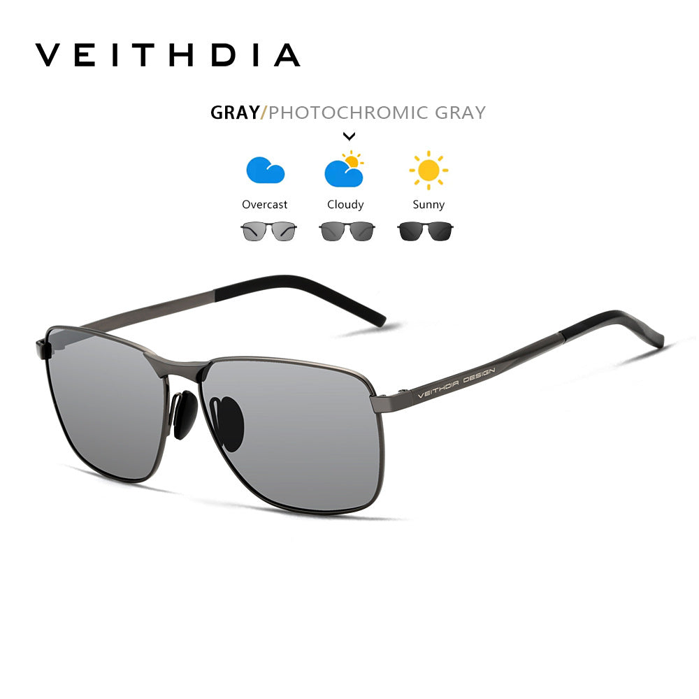 Laser-etchable men's polarized anti-UV sunglasses