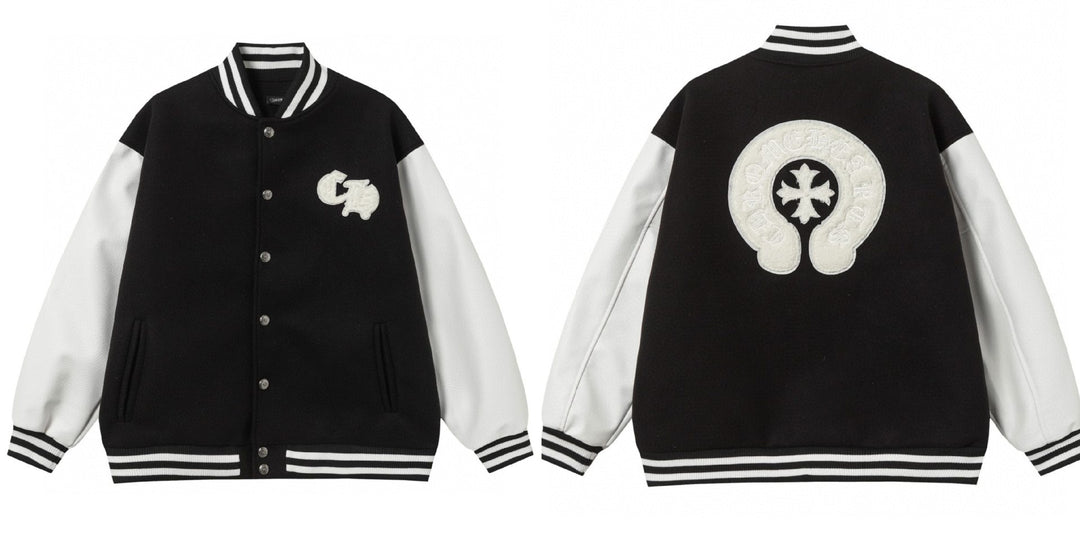 Chrome Hearts Autumn/Winter Embroidered Cross Baseball Jacket