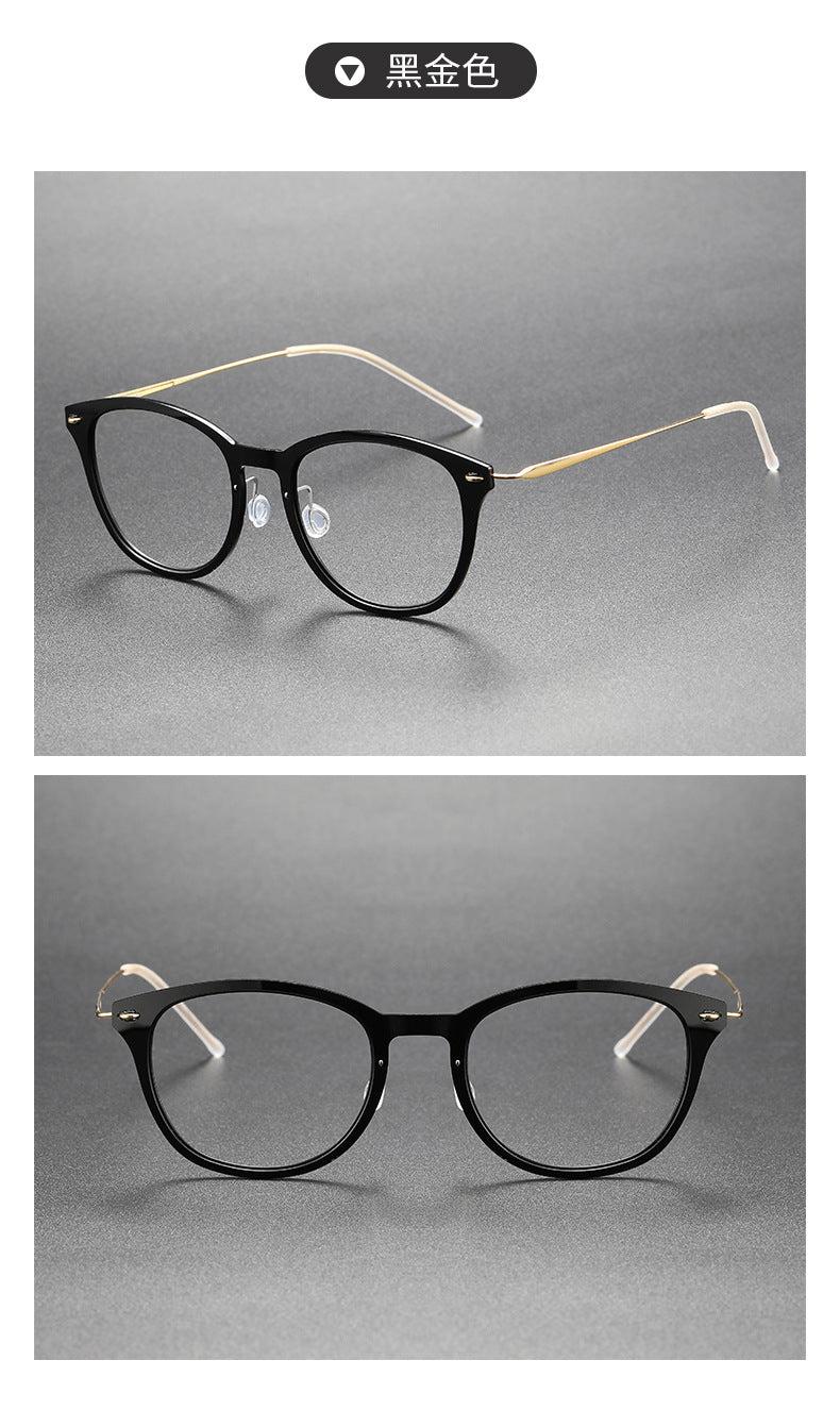 Gradient retro oval frame for slimming faces