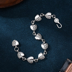 chrome hearts heart-shaped peach heart bracelet