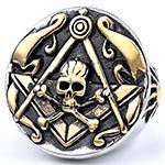 Nordic Stainless Steel Skull Ring Gothic Dark Aesthetic