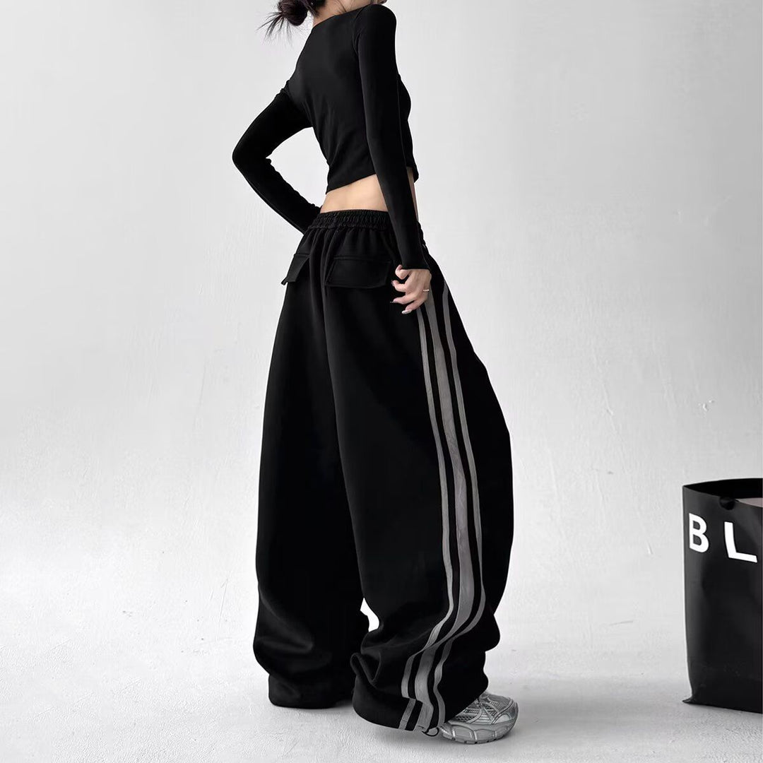Hip Hop Jazz Dance Side Three-Stripe Striped Sweatpants