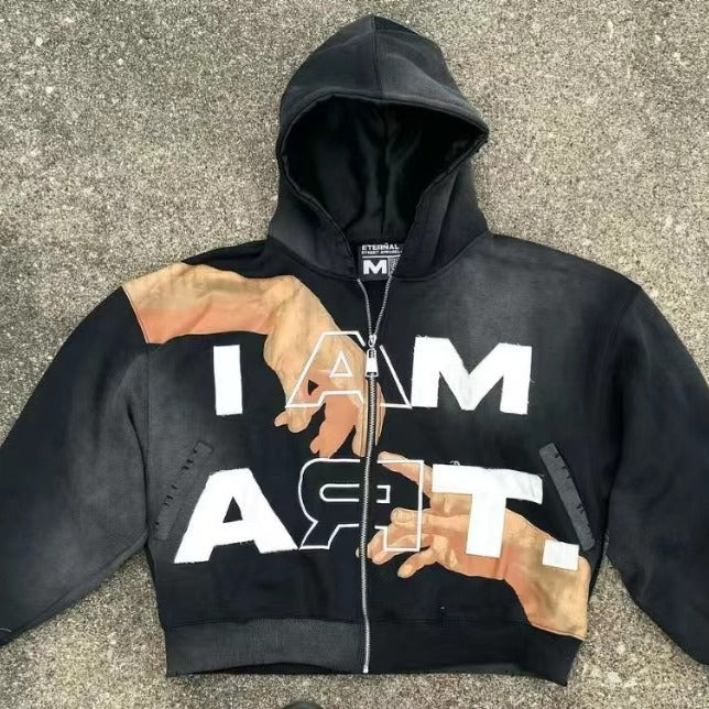I AM ART Zipper Hoodie - Renaissance Hand