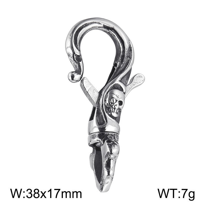 Unique skull stainless steel keychain