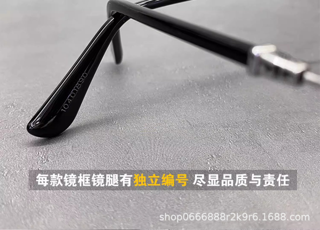 Chrome Hearts Large Frame Titanium Frame Semi-Rim Eyeglasses