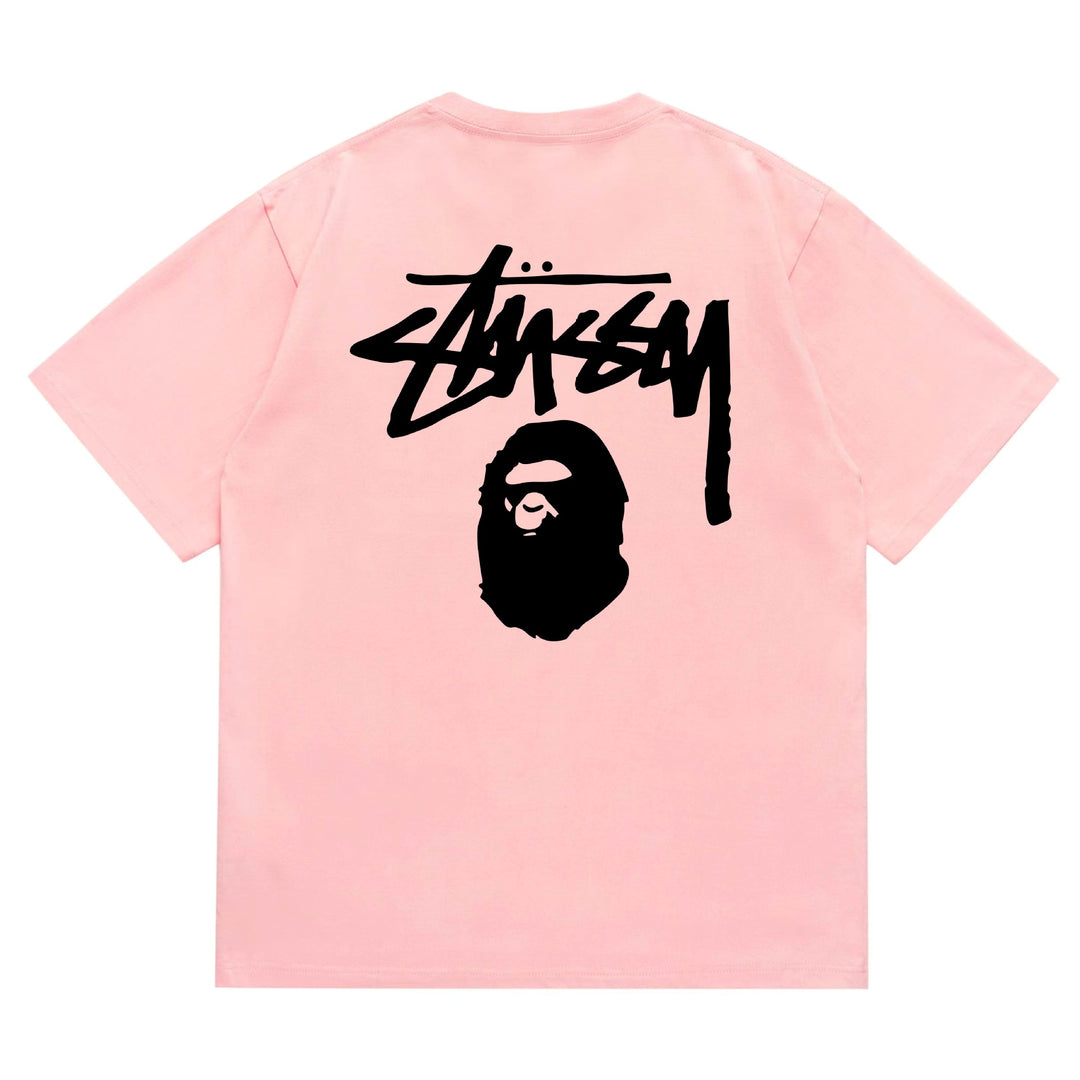 BAPE loose fit short-sleeved letter print t-shirt