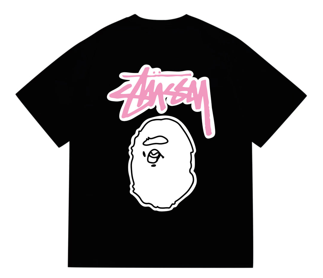 BAPE loose fit short-sleeved letter print t-shirt