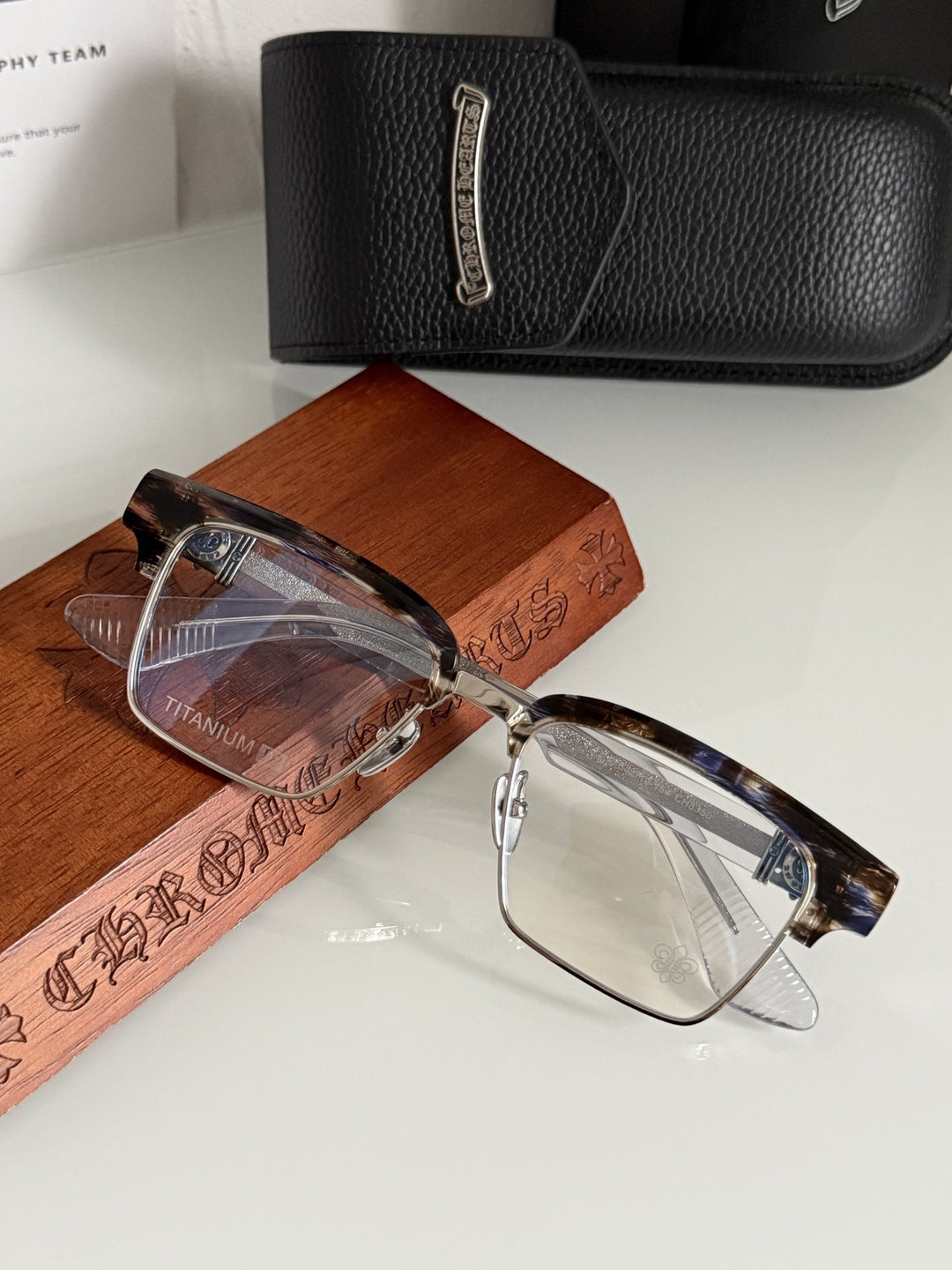 Chrome Hearts Heavy Industries Business Titanium Frame Eyeglasses