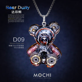 Creative Cyberpunk Duffy Bear Couple Necklace Sweatshirt Pendant-nowadaysfashion