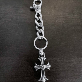 chrome hearts cross six-pointed star sword tongue keychain