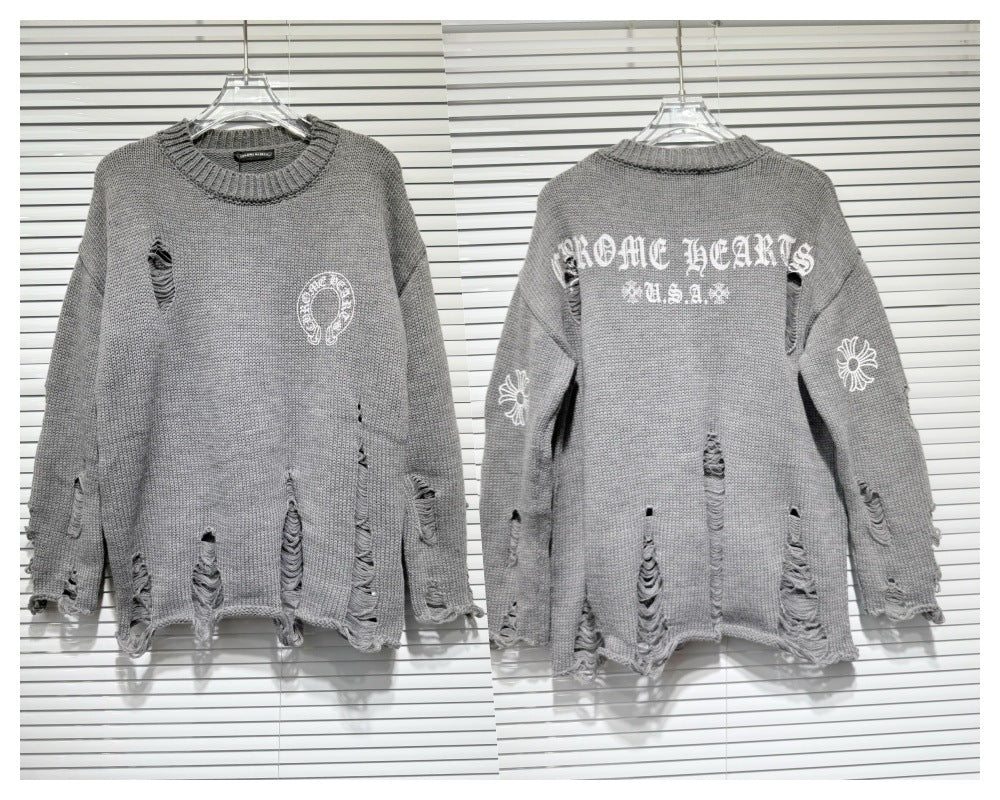 Chrome hearts cotton cross knitted sweater cardigan