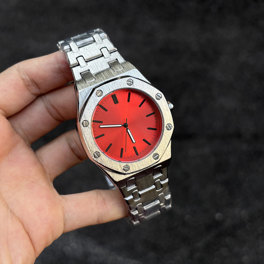 Octagonal Case Business Watch with Stainless Steel Band