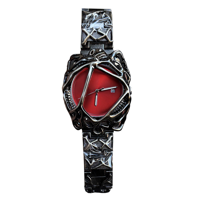 Y2K Spiderweb Alabaster Water-Resistant Wristwatch