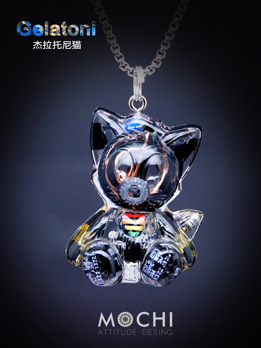 Gera Tony the Cat Cyberpunk Disney Necklace Pendant Keychain