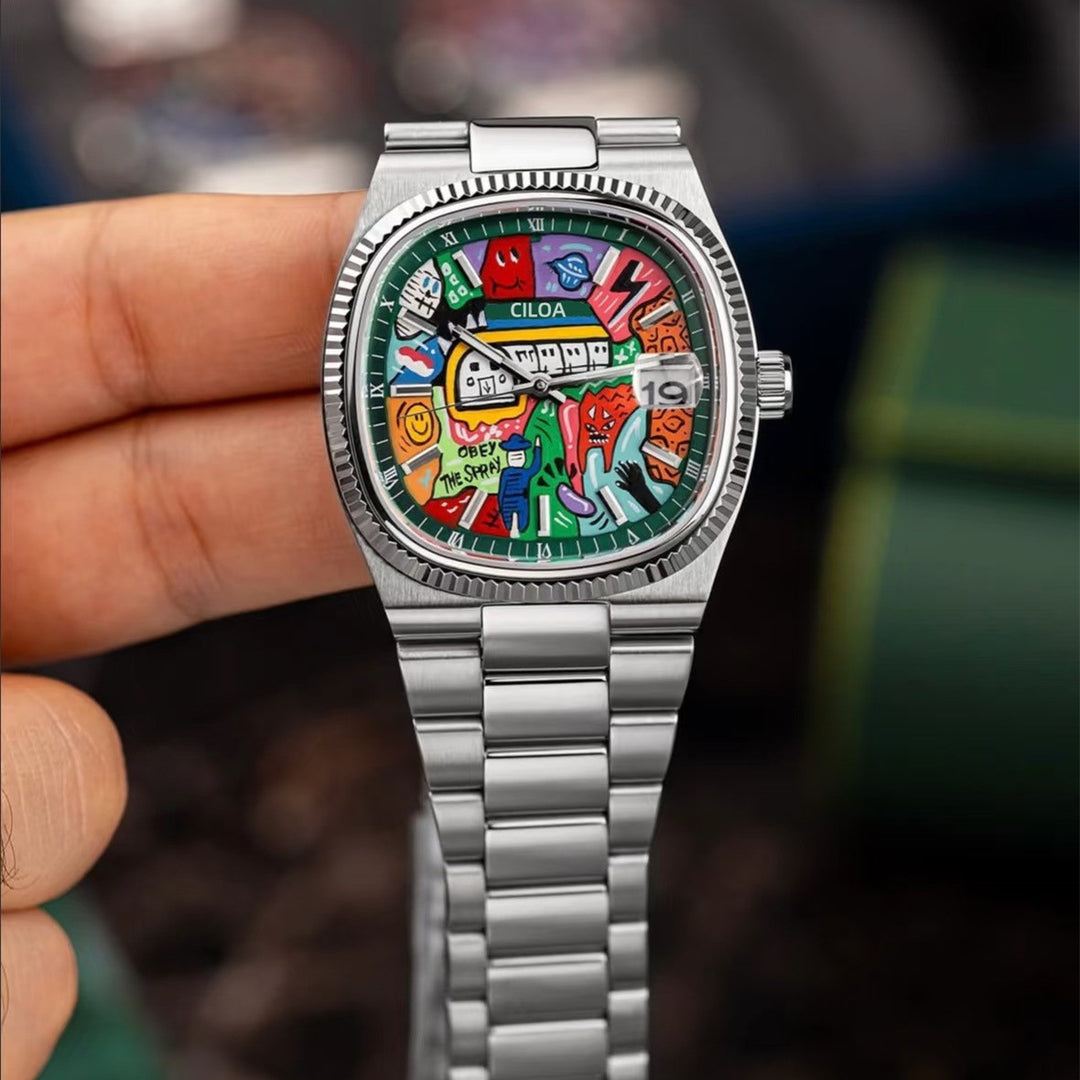 Graffiti Square Men's Watch