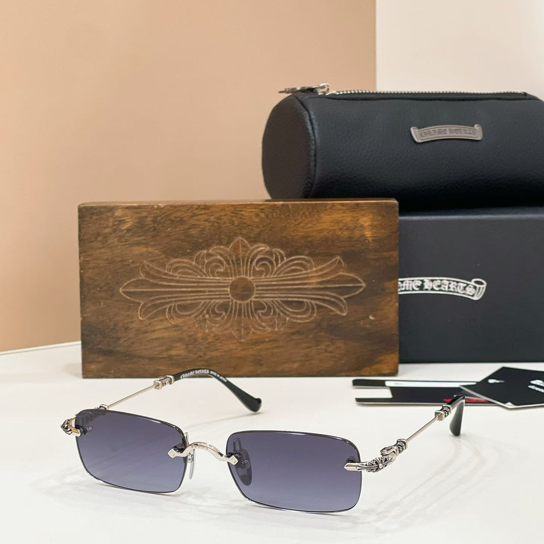 Chrome Hearts square frame PILLSIII pure titanium sunglasses