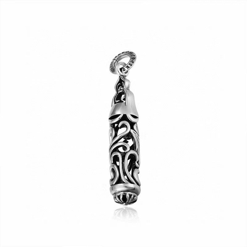 Chrome Hearts hollow cylindrical vine pendant necklace