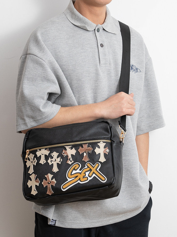 Chrome Hearts Camouflage Sports PU Leather Crossbody Bag