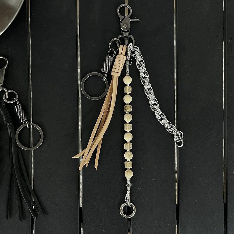 Retro-Elegant Hand-Woven Rope Keychain