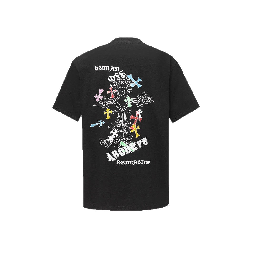 Chrome Hearts Personalized Cross Print Short-Sleeve T-Shirt