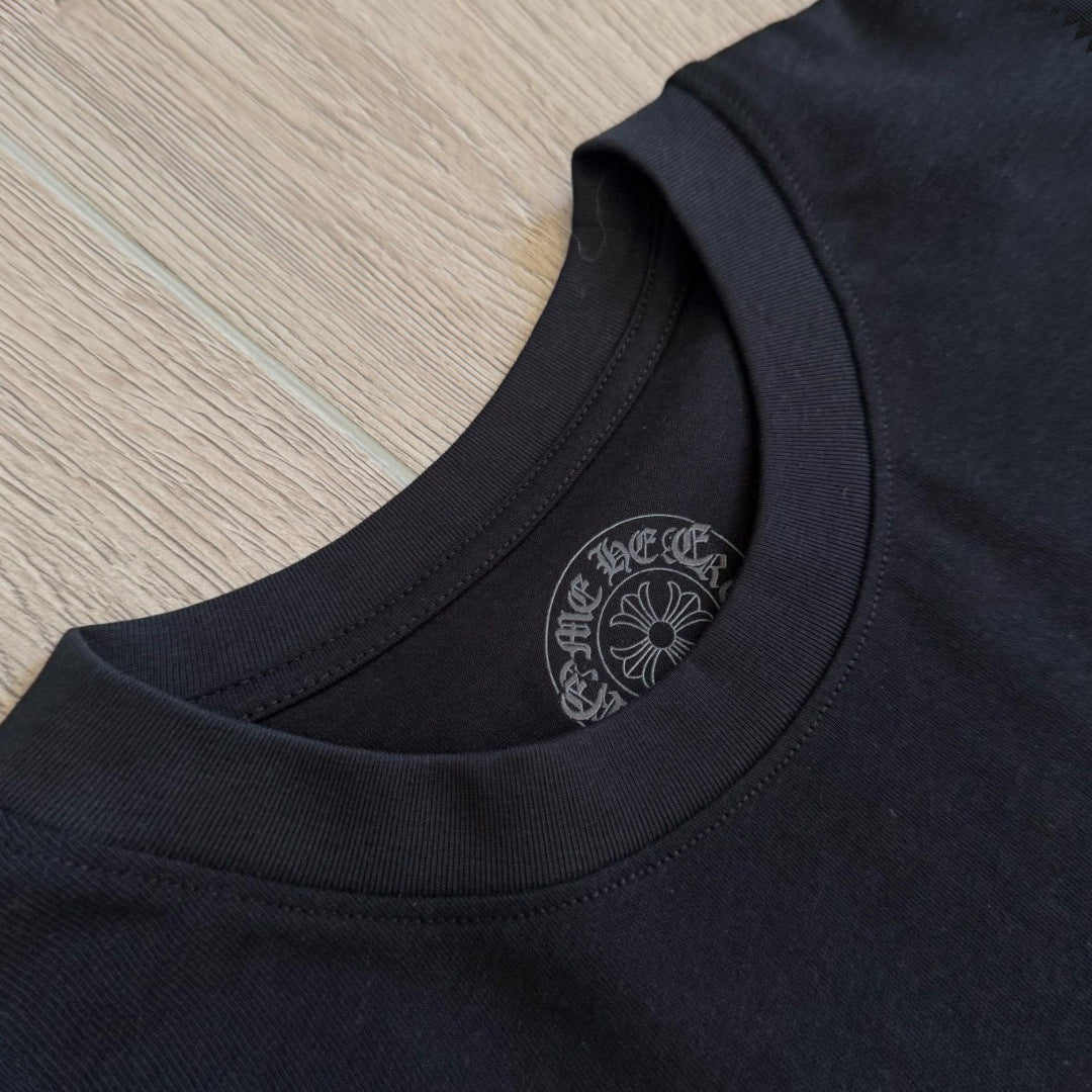 Chrome Hearts Pink Horseshoe Print Short-Sleeve T-Shirt