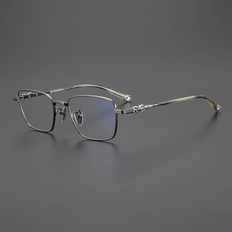 Chrome Hearts-Inspired Retro Dagger Business Eyewear Pure Titanium Frames