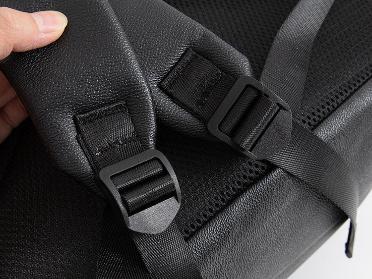 Chrome Hearts Cross PU Leather Student Backpack
