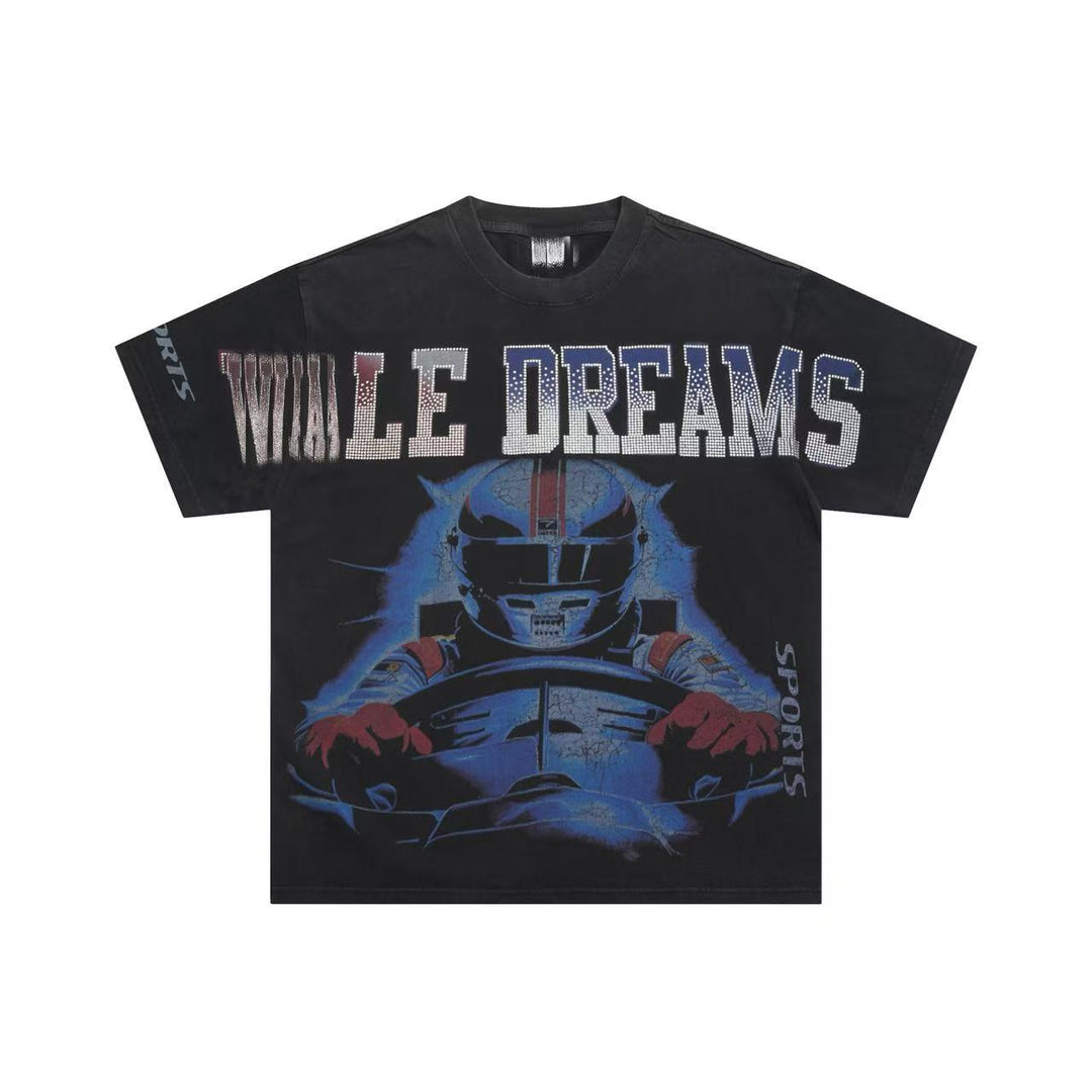 VAL Washed and Distressed Streetwear T-Shirt