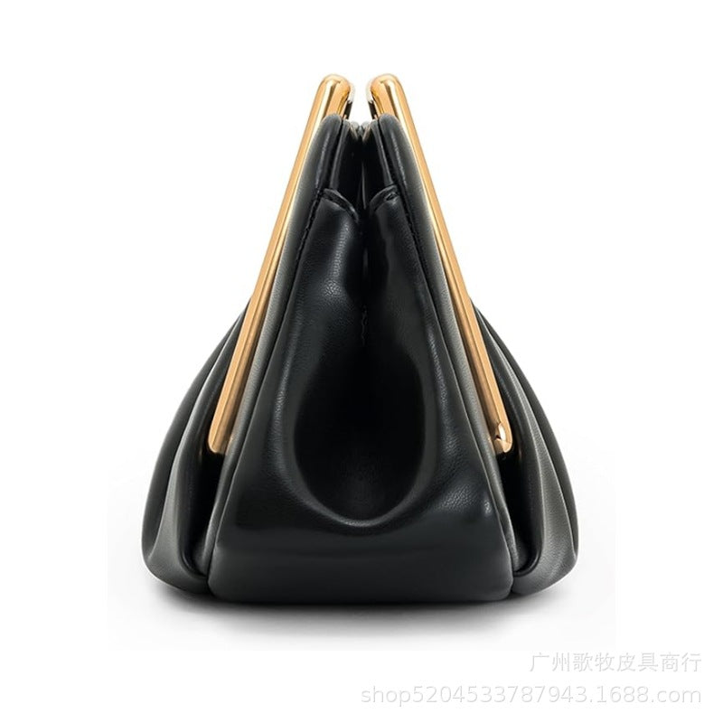 Retro PU "Cloud" Ruched Handbag