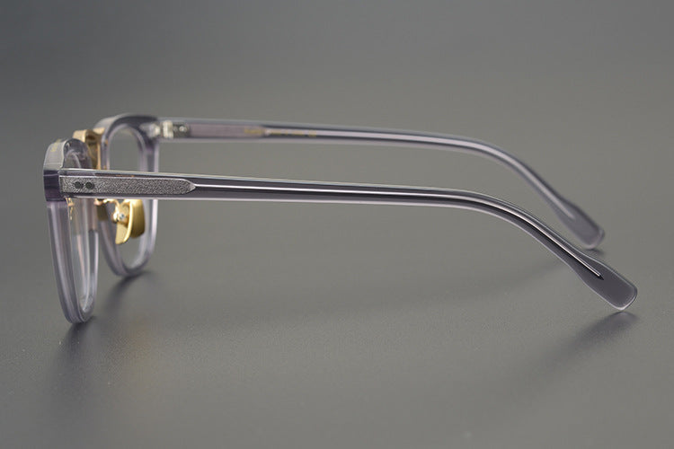 Bold Square Frames with Gold Bridge Full-Rim Style for Wider Faces