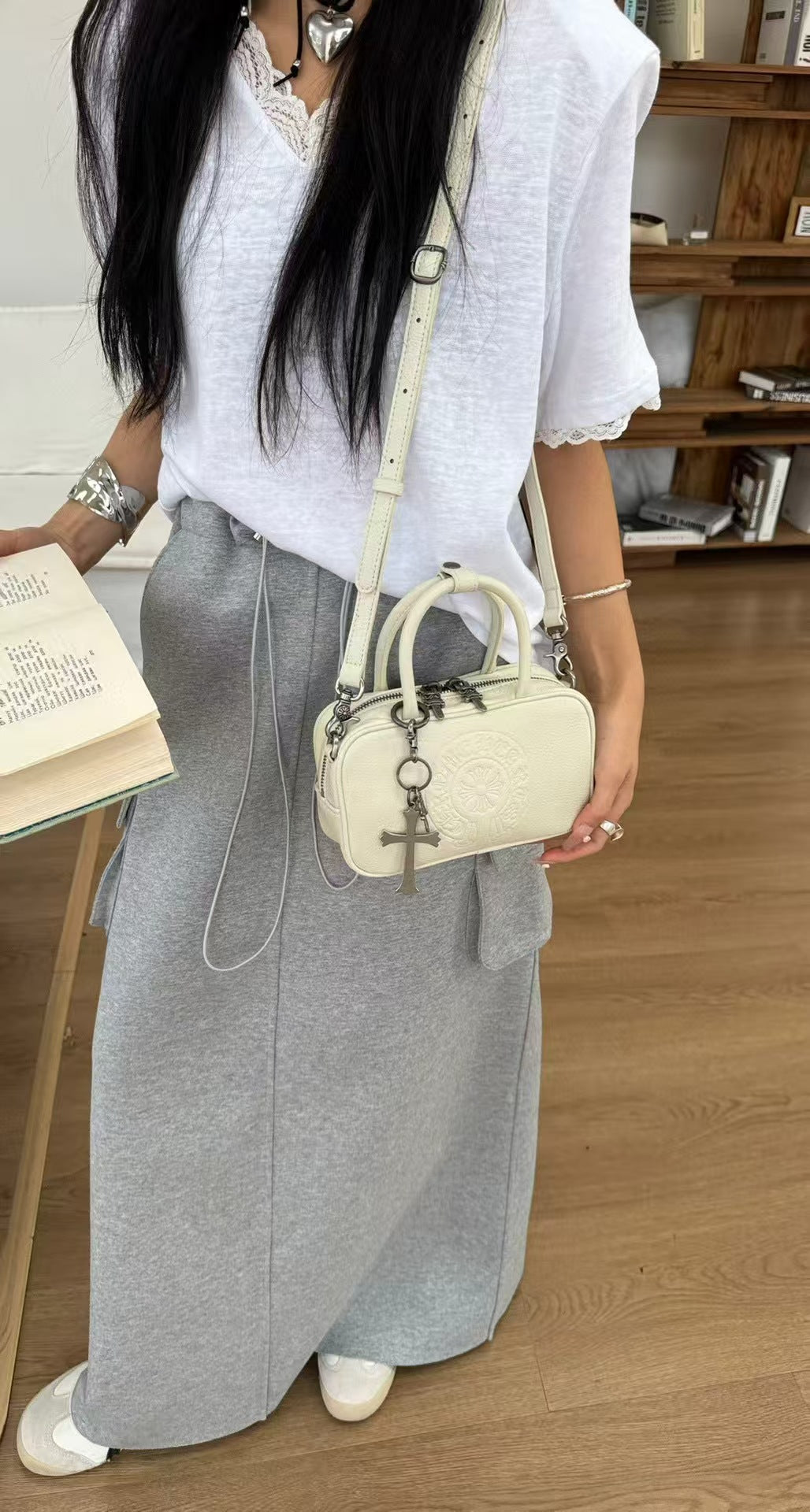 Chrome Hearts Cross PU Handbag
