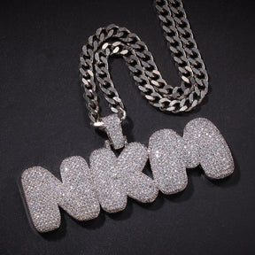 Hip-Hop Zircon English 26 Letters Micropaved Pendant