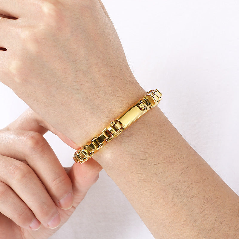 Retro simple stainless steel bracelet
