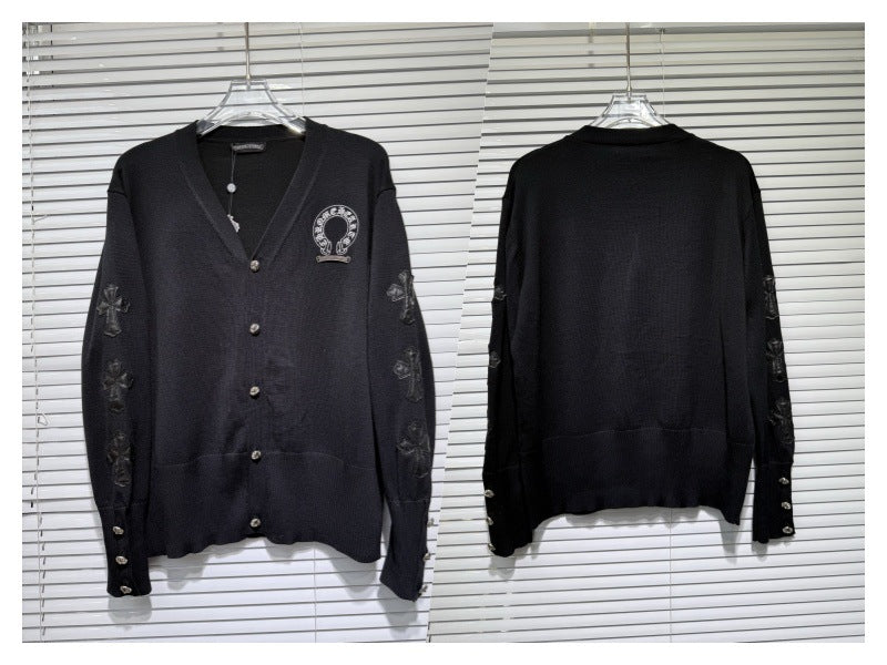 Chrome hearts cotton cross knitted sweater cardigan