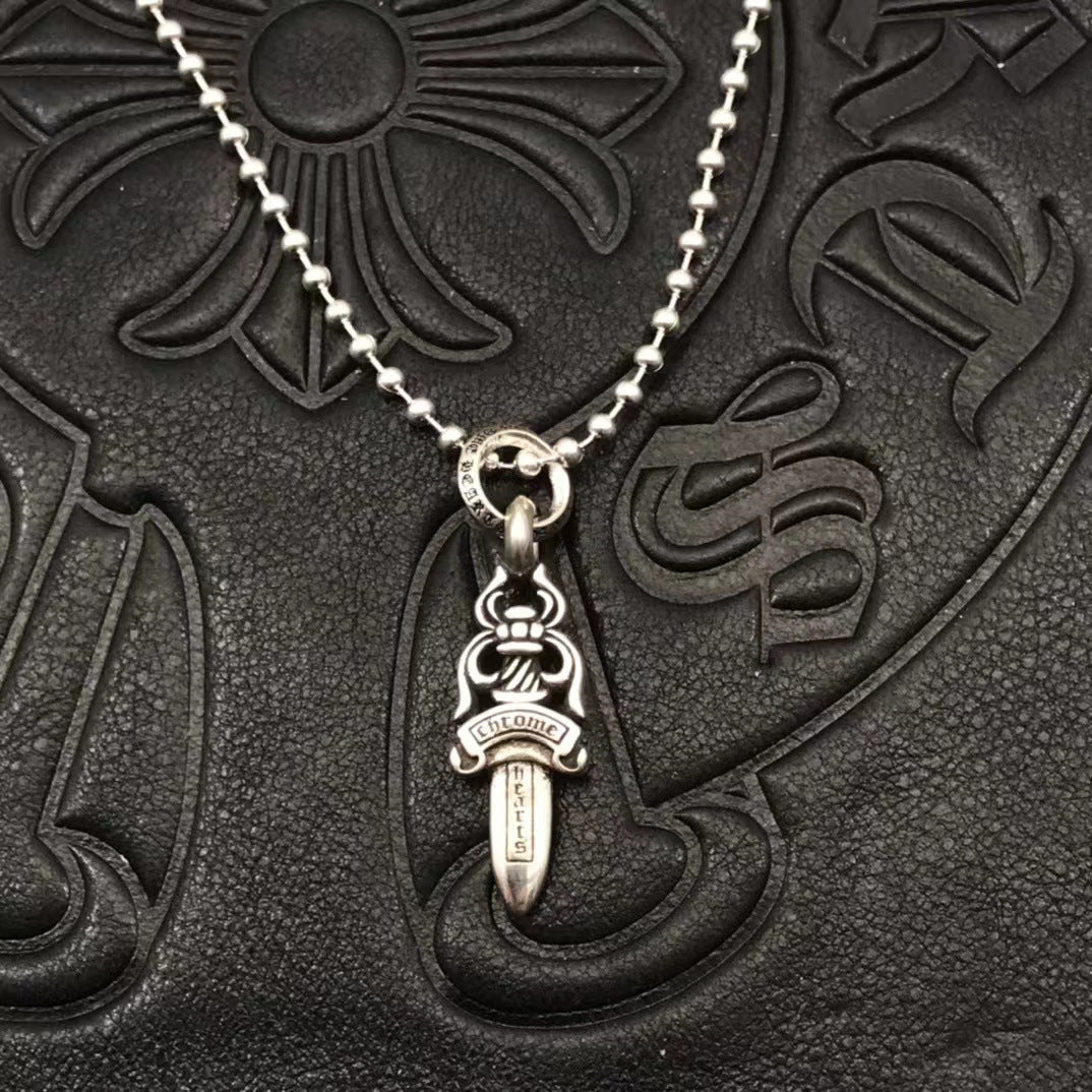 Small Chrome Hearts Dagger Necklace