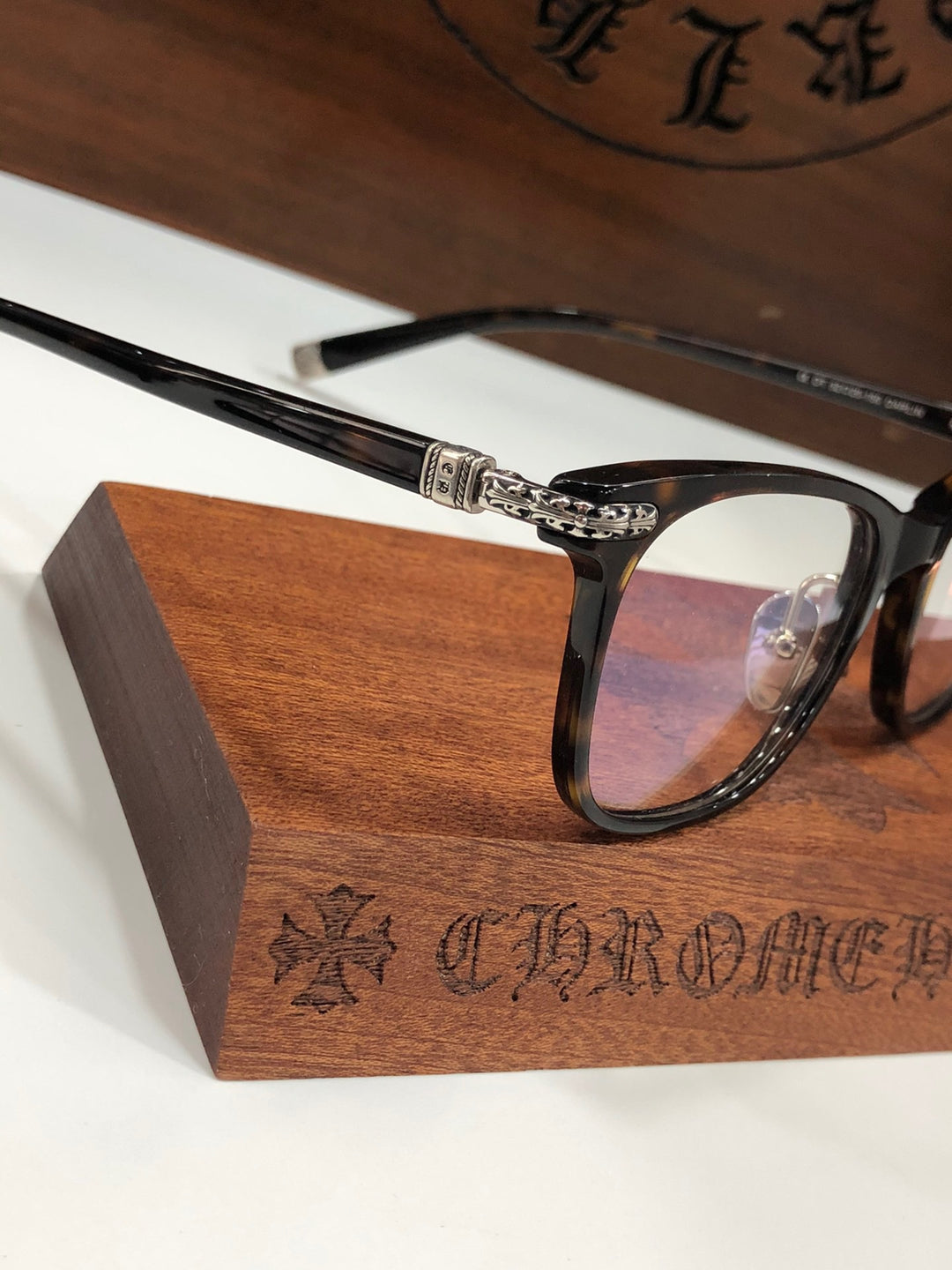 Chrome Hearts stylish thick rim square frame artistic glasses