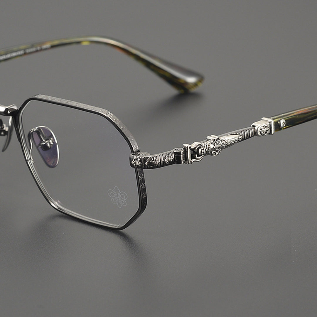 Chrome Hearts Polygonal Handcrafted Titanium Eyeglasses