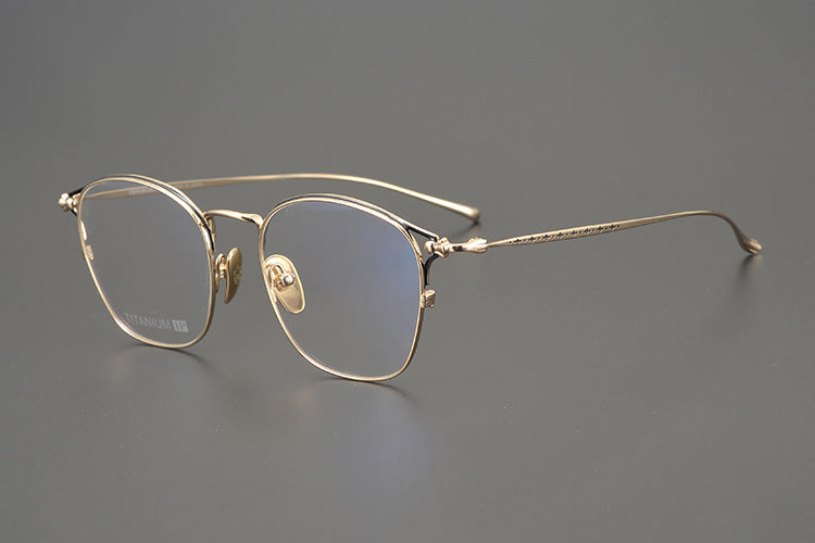Handmade minimalist pure titanium fashion glasses