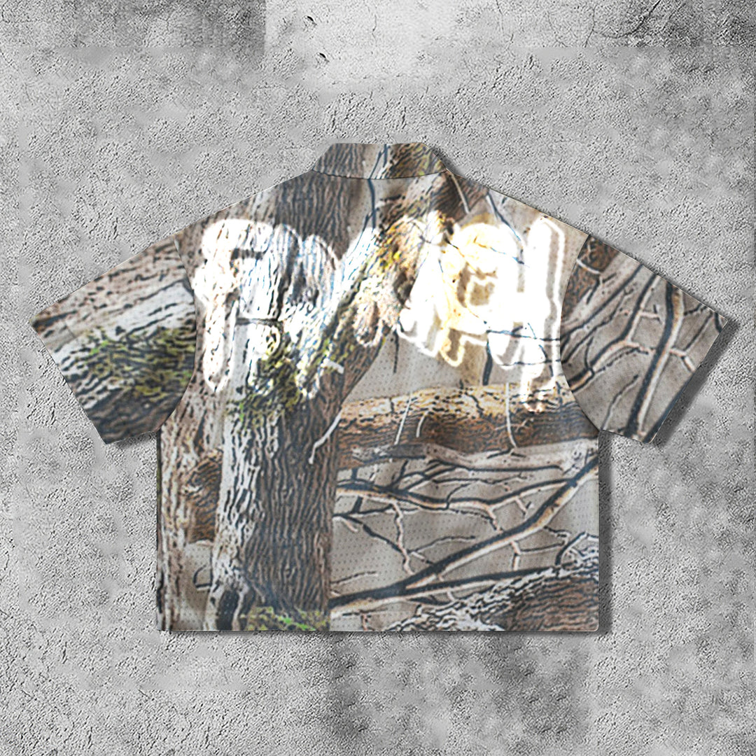 3D Digital Print Men's Zipper Shirt
