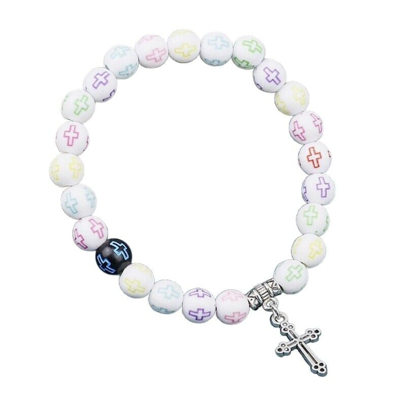 Couple colorful rosary bracelets