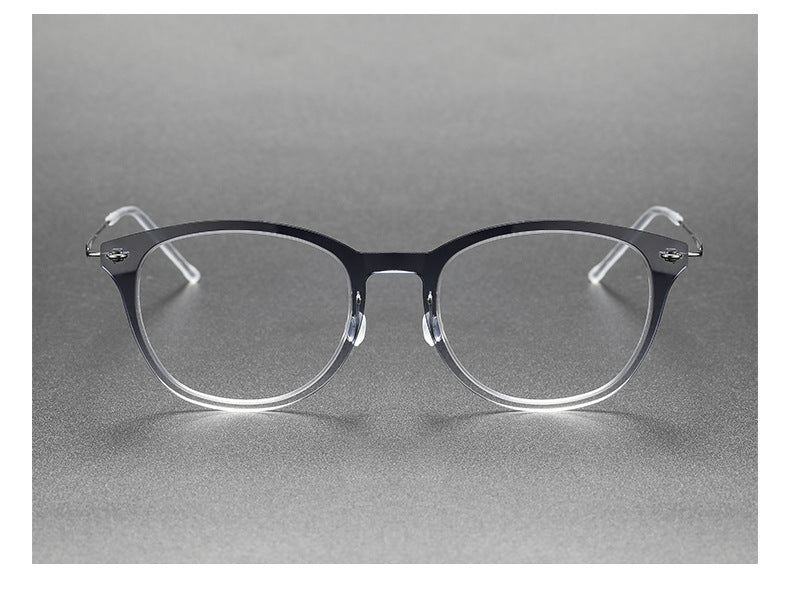 Gradient retro oval frame for slimming faces