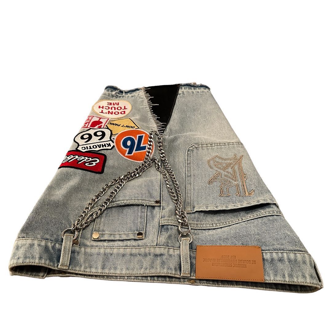 Wasteland-Style Embroidered & Appliquéd Shorts