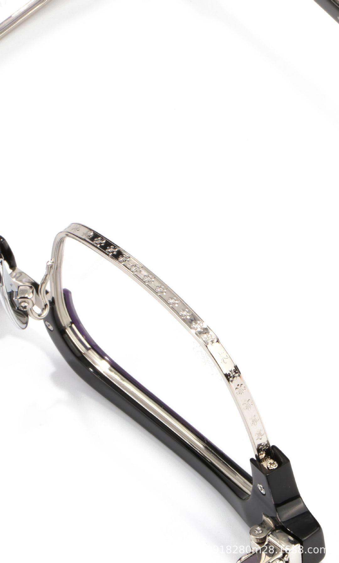 Chrome Hearts half-rimmed accordion temple glasses