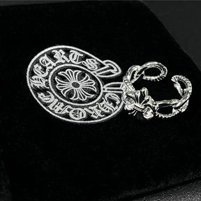 Chrome hearts hollow flower ring