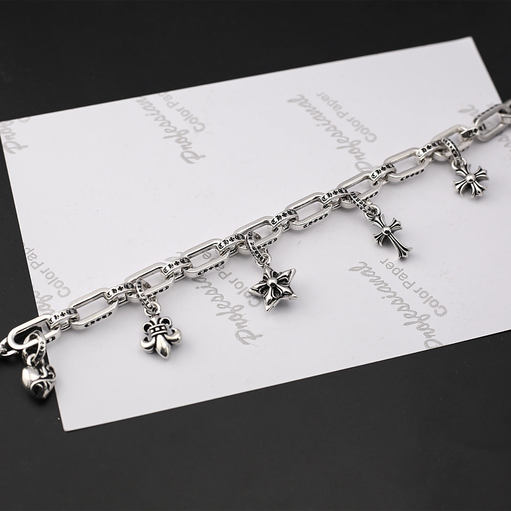 Chrome Hearts multi-element cross anchor bracelet