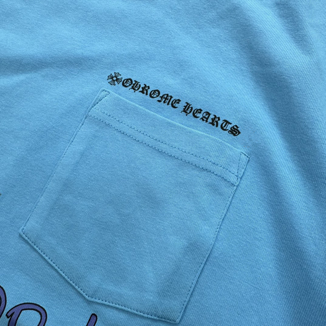Chrome Hearts Blue Short-Sleeve T-Shirt
